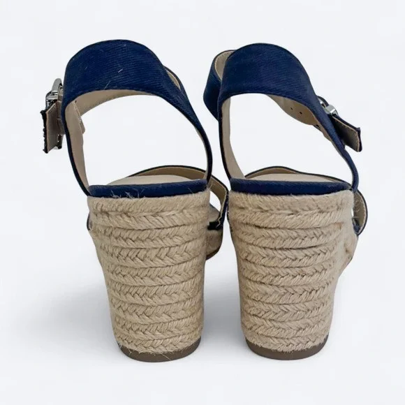 LifeStride Womens Tango 2 Navy Espadrille Ankle Strap Wedge Sandals Size 10M - Picture 5 of 11